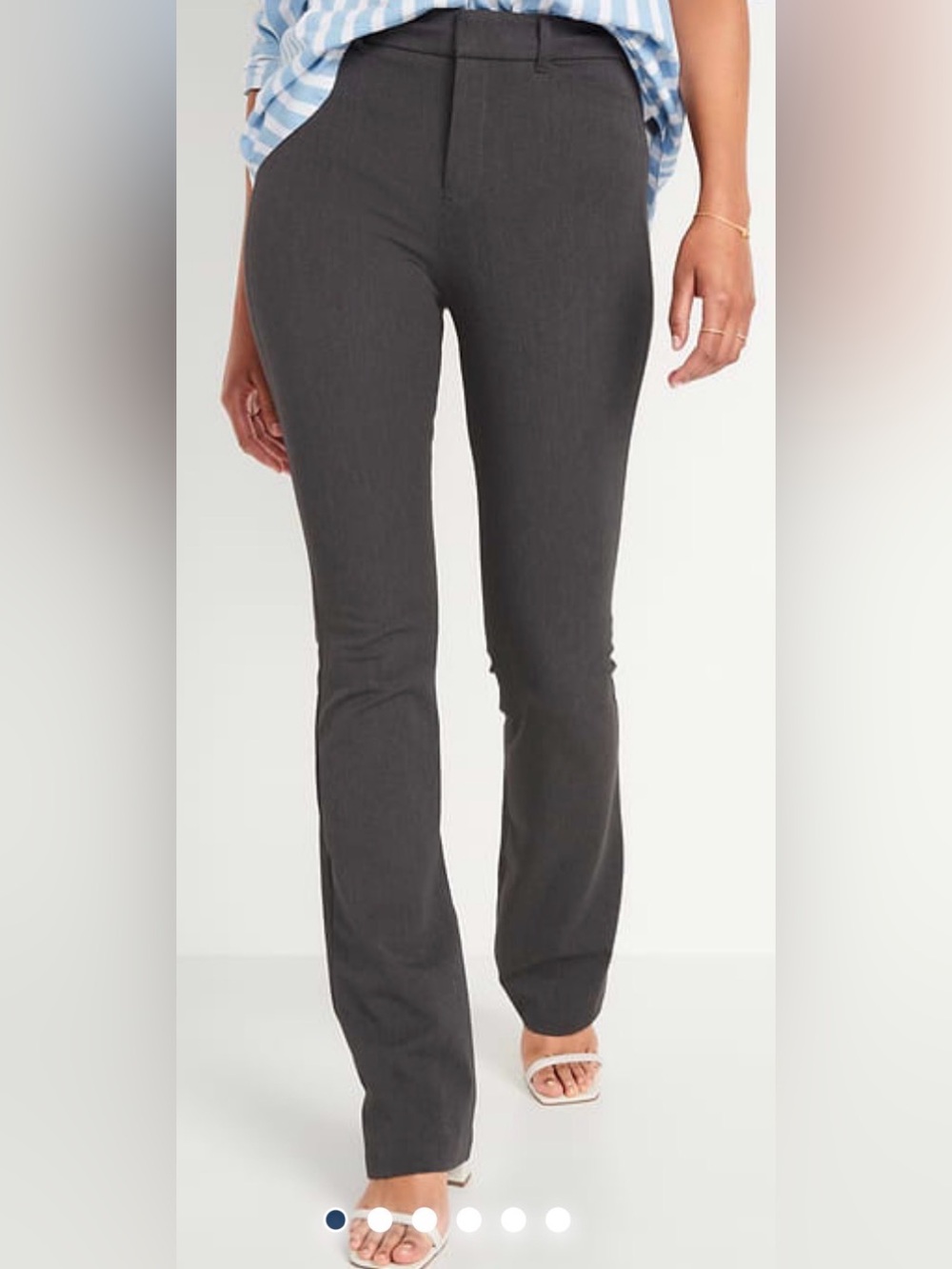 Old Navy Pixie Flare Pants Women’s 6 Petite Black High Rise Secret Smooth Work
